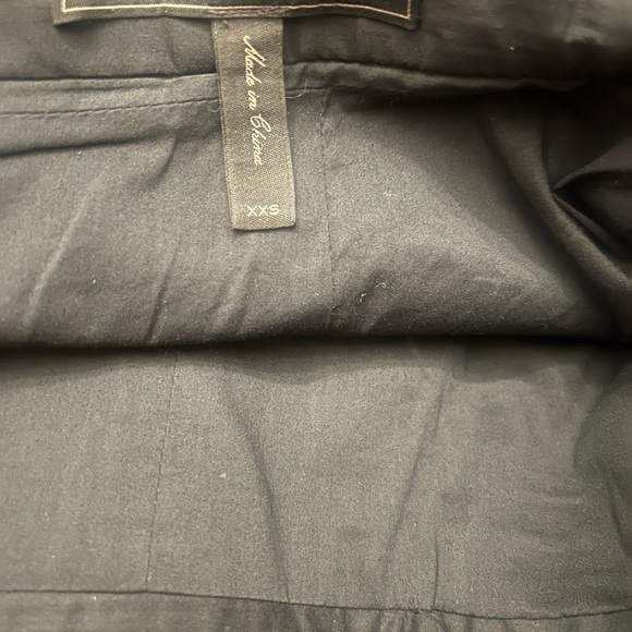 BCBG Maxazria Yulissa Skirt Womens XXS Faux Leather Buckle Wrap Busted Seam - Picture 5 of 11